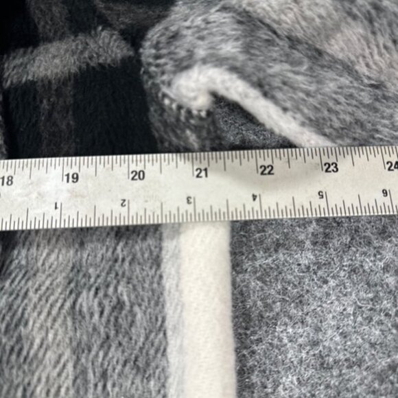 Jason Maxwell Womens Black White Plaid Chore Shacket Medium Shirt Jacket Fall - Picture 6 of 15